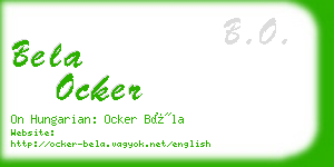 bela ocker business card